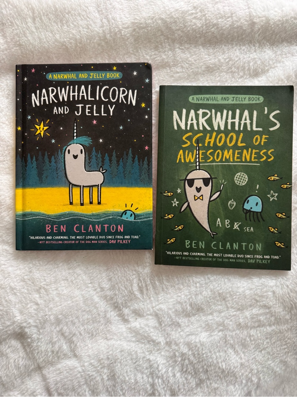 Narwhalicorn and Jelly - Green and Yellow Hardcover Kids Books